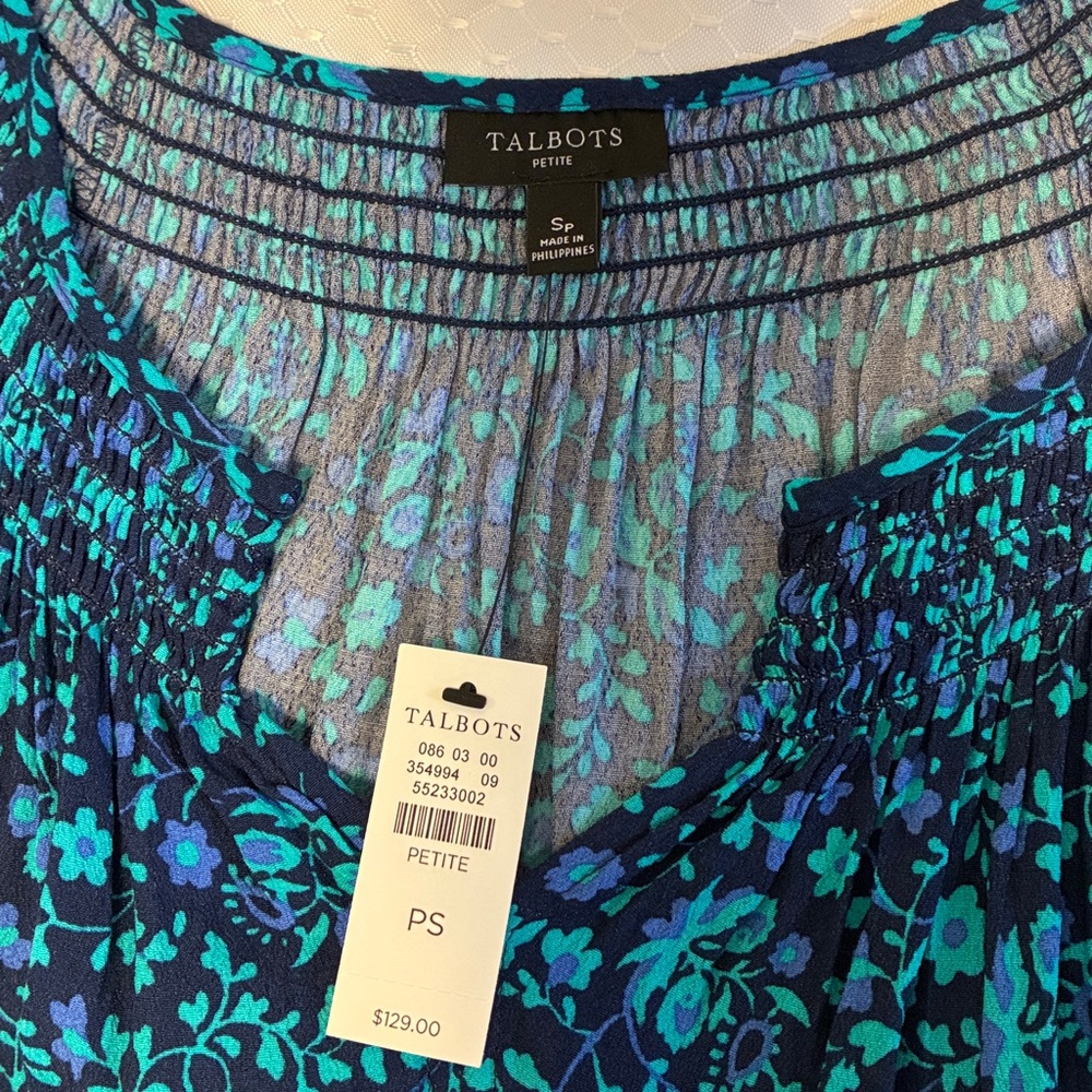 Talbots Petite Folk Smocked Dress NWT PRICE DROP!! - Picture 2 of 10